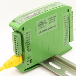 Combinatore telefonico GSM industriale, vocale, sms e email, 12 ingressi