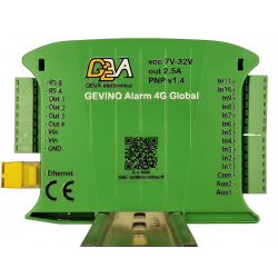 Combinatore telefonico GSM industriale, vocale, sms e email, 12 ingressi