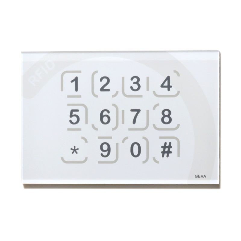 Touch Keyboard + RFID, glass, Modbus, LoRa 433Mhz